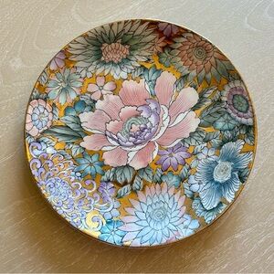 Toyo Golden Peony Floral Decorative Plate